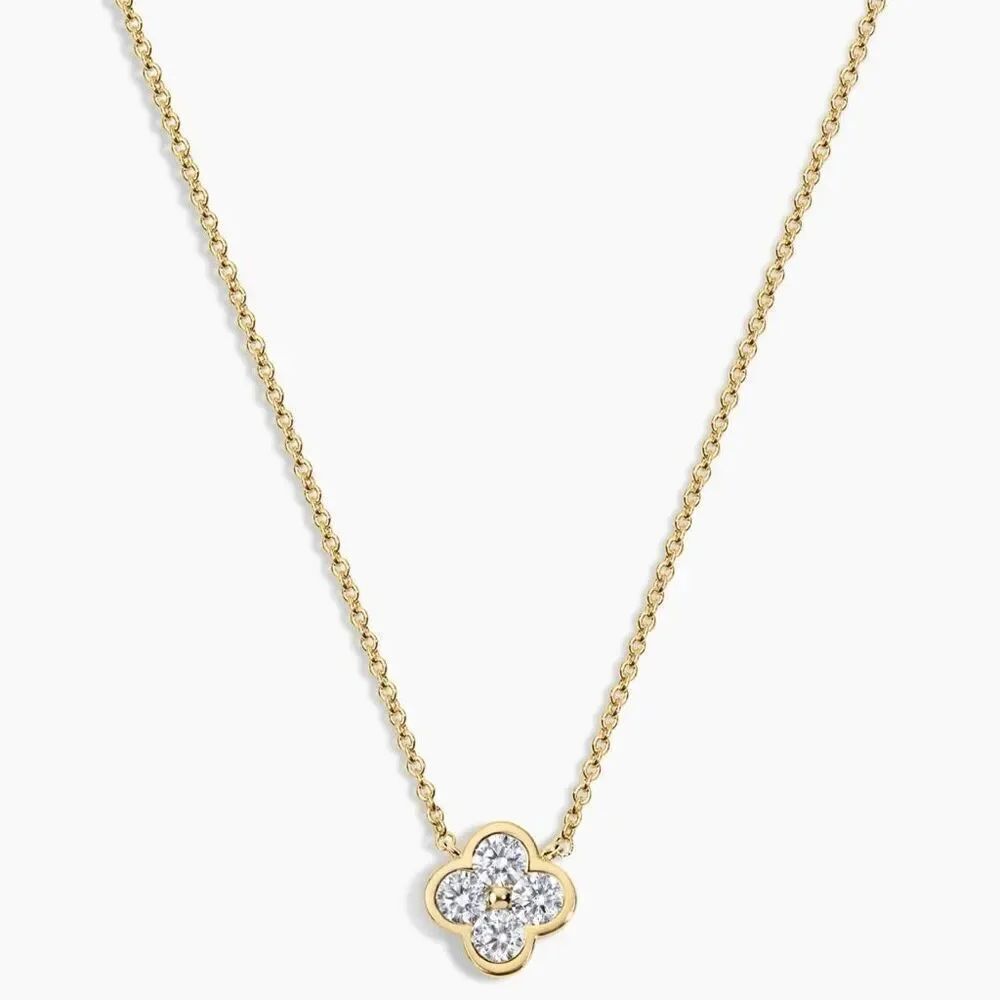 NWT Electric Picks Camilla StoneβClover 14K Gold Plated Necklace